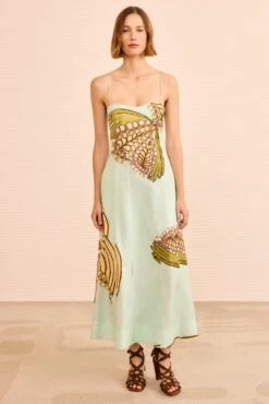 ULLA JOHNSON Vesela Cami Midi Dress - Water Blossoms 7 ULLA JOHNSON Vesela Cami Midi Dress - Water Blossoms -ULLA JOHNSON Outlet ULLAJOHNSON VeselaEmpireWaistCottonDress WATERBLOSSOMS PS260157 03