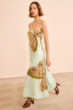 ULLA JOHNSON Vesela Cami Midi Dress - Water Blossoms