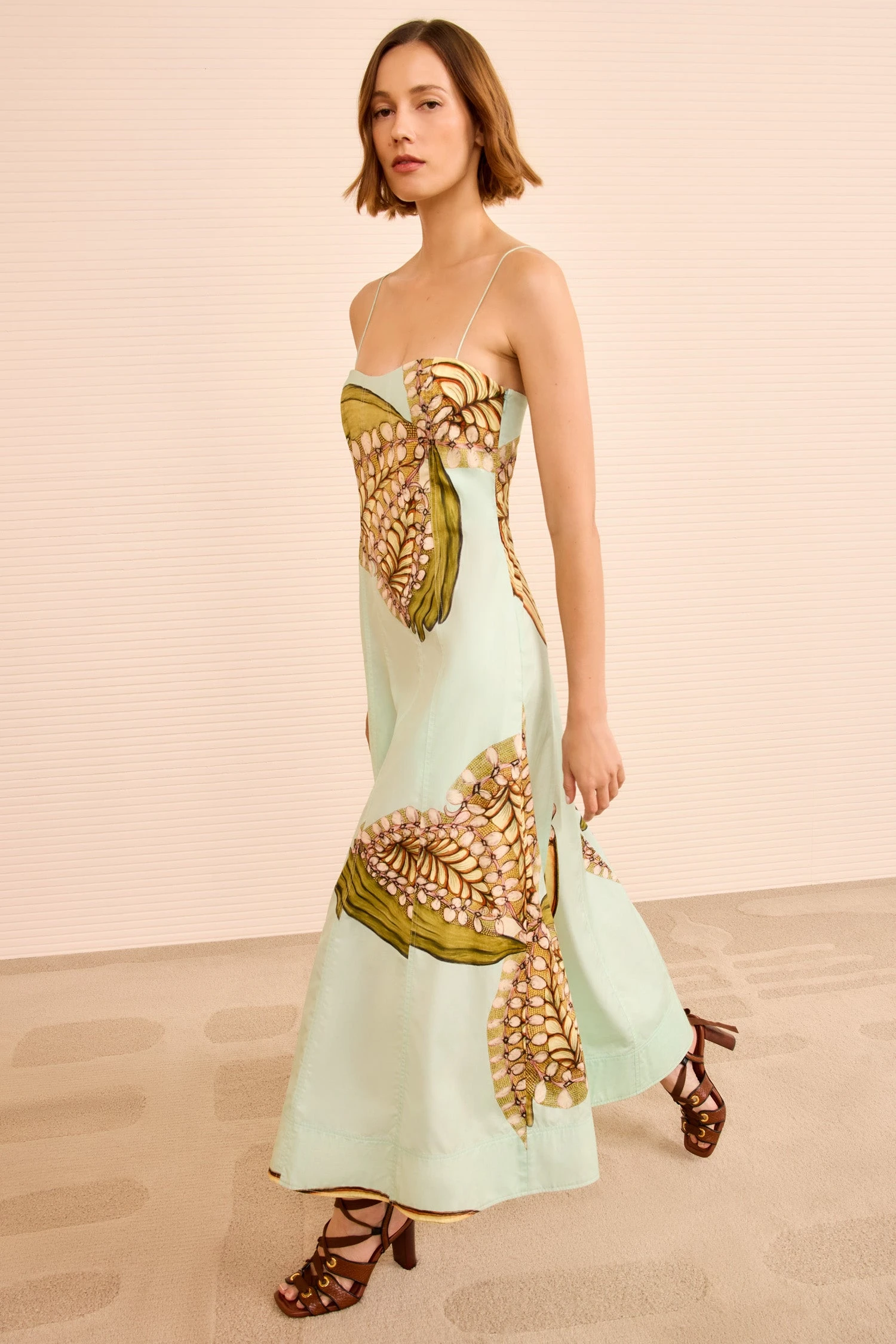 ULLA JOHNSON Vesela Cami Midi Dress - Water Blossoms 1 ULLA JOHNSON Vesela Cami Midi Dress - Water Blossoms