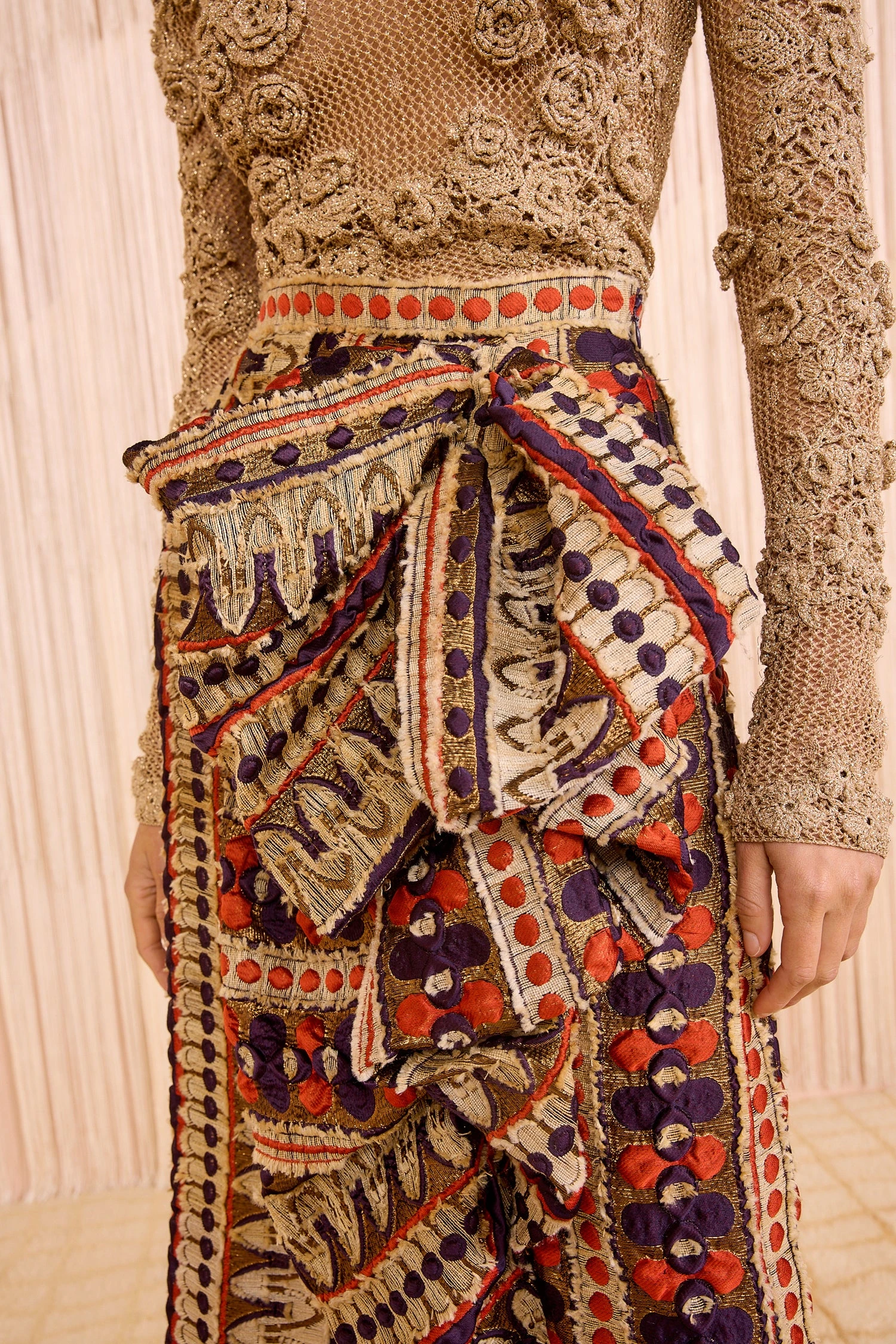 ULLA JOHNSON Yasmin Jacquard High Waist Ruffle Front - Ametrine 3 ULLA JOHNSON Yasmin Jacquard High Waist Ruffle Front - Ametrine - Image 3