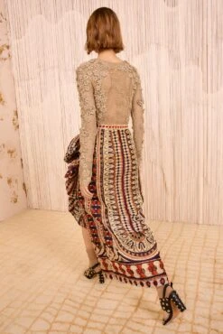 ULLA JOHNSON Yasmin Jacquard High Waist Ruffle Front - Ametrine 9 ULLA JOHNSON Yasmin Jacquard High Waist Ruffle Front - Ametrine -ULLA JOHNSON Outlet ULLAJOHNSON YasminJacquardHighWaistRuffleFrontSkirt AMETRINE FA250322 04