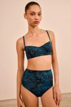 ULLA JOHNSON Zahara Bra Cup Bikini Top - Eclipse Flora