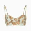 ULLA JOHNSON Zahara Bra Cup Bikini Top - Water Blossoms