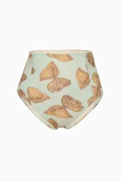 ULLA JOHNSON Zahara High Waisted Bikini Bottom - Water Blossoms