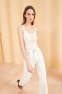 ULLA JOHNSON Ameline Tank - Ivory 7 ULLA JOHNSON Ameline Tank - Ivory -ULLA JOHNSON Outlet ULLA JOHNSON AMELINE TANK IVORY 03