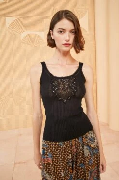 ULLA JOHNSON Ameline Tank - Noir -ULLA JOHNSON Outlet ULLA JOHNSON AMELINE TANK NOIR 03