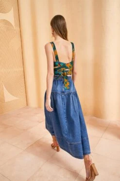 ULLA JOHNSON The Astrid Skirt - Danube Medium Indigo Wash 8 ULLA JOHNSON The Astrid Skirt - Danube Medium Indigo Wash -ULLA JOHNSON Outlet ULLA JOHNSON ASTRID SKIRT DANUBE