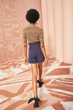 ULLA JOHNSON Abri Shorts - Midnight -ULLA JOHNSON Outlet ULLA JOHNSON Abri Shorts MIDNIGHT 0006