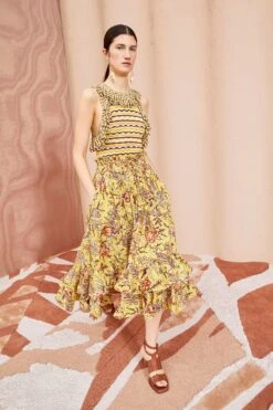 ULLA JOHNSON Acacia Skirt - Calla Lily -ULLA JOHNSON Outlet ULLA JOHNSON Acacia Skirt CALLA LILY 03