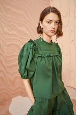 ULLA JOHNSON Adeline Top - Juniper -ULLA JOHNSON Outlet ULLA JOHNSON Adeline Top JUNIPER 05