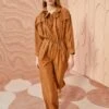 ULLA JOHNSON Aida Jumpsuit - Chestnut