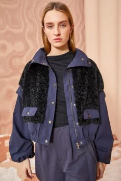 ULLA JOHNSON Aidan Jacket - Midnight -ULLA JOHNSON Outlet ULLA JOHNSON Aidan Jacket MIDNIGHT 0152