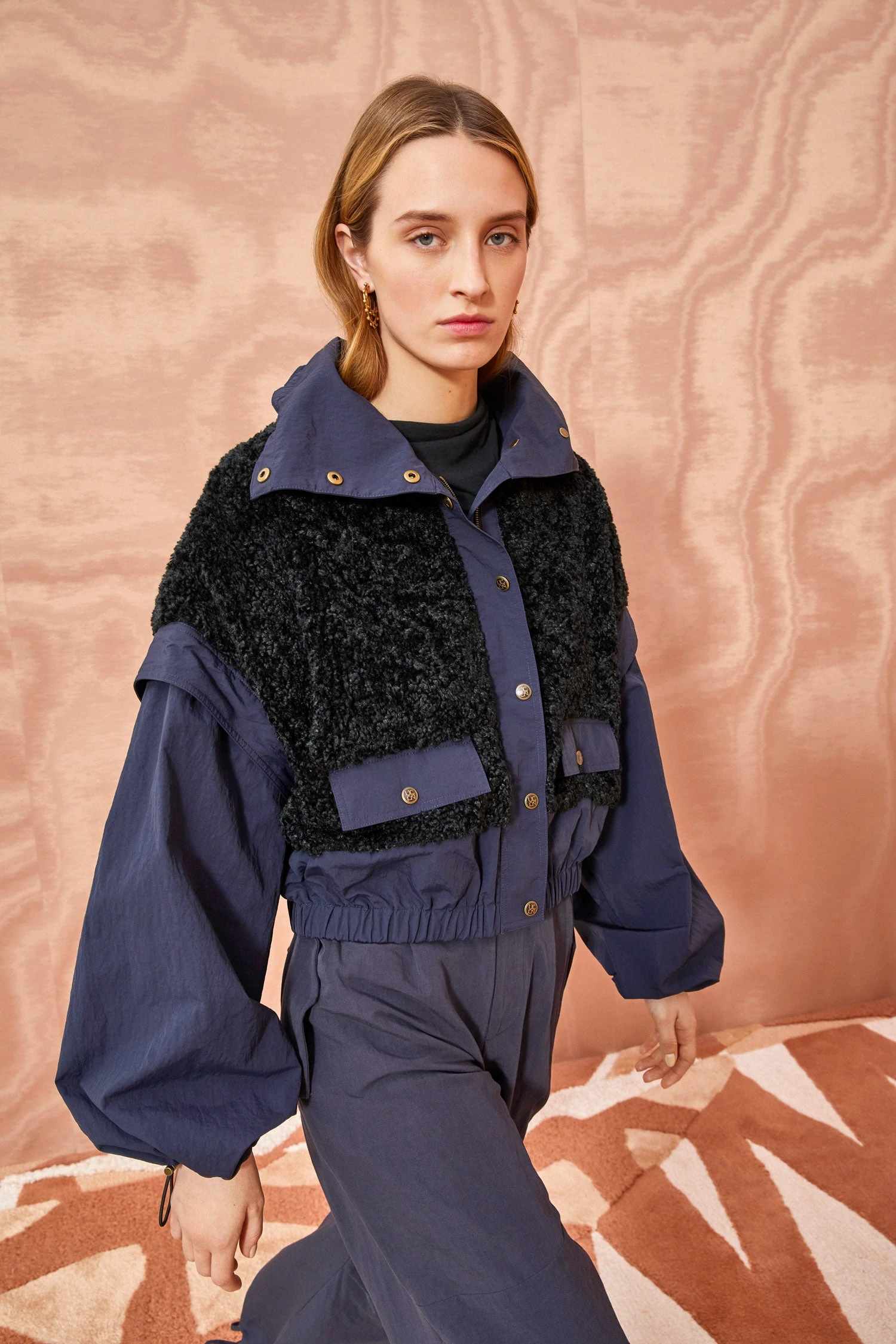 ULLA JOHNSON Outlet 48 ULLA JOHNSON Outlet -ULLA JOHNSON Outlet ULLA JOHNSON Aidan Jacket MIDNIGHT 01 MAIN 1