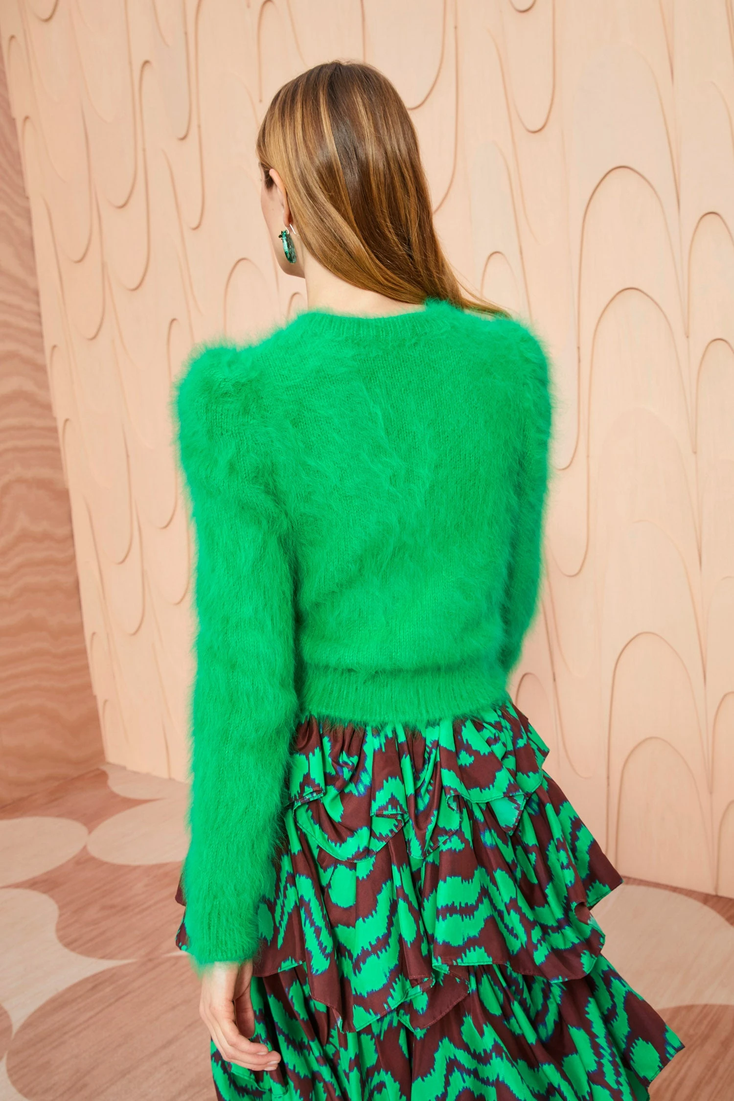 ULLA JOHNSON Aisha Cardigan - Emerald 5 ULLA JOHNSON Aisha Cardigan - Emerald - Image 5