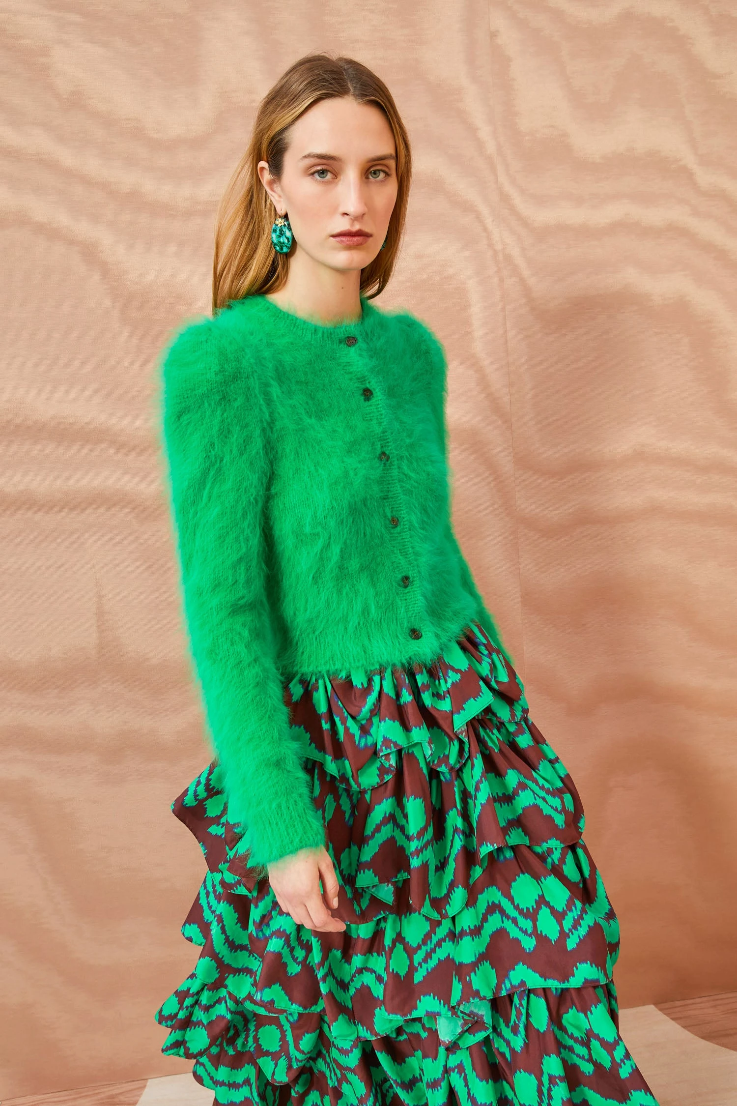 ULLA JOHNSON Aisha Cardigan - Emerald 1 ULLA JOHNSON Aisha Cardigan - Emerald