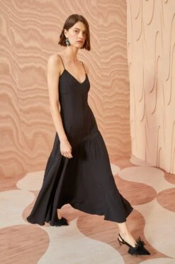 ULLA JOHNSON Alegria Dress - Noir -ULLA JOHNSON Outlet ULLA JOHNSON Alegria Dress NOIR 03