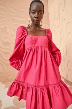 ULLA JOHNSON Alita Dress - Rosebud -ULLA JOHNSON Outlet ULLA JOHNSON Alita Dress ROSEBUD 003