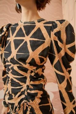 ULLA JOHNSON Amalie Dress - Onyx 8 ULLA JOHNSON Amalie Dress - Onyx -ULLA JOHNSON Outlet ULLA JOHNSON Amalie Dress ONYX 02 ALT