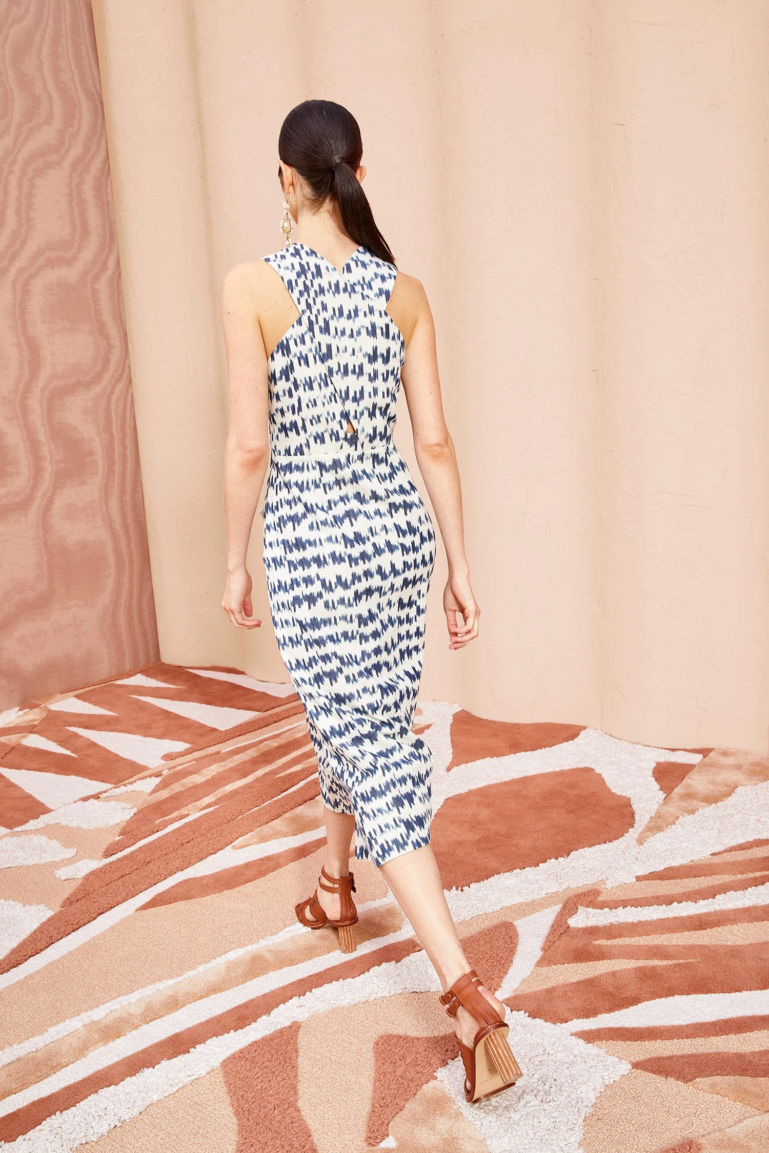 ULLA JOHNSON Amayah Dress - Indigo Ikat 3 ULLA JOHNSON Amayah Dress - Indigo Ikat - Image 3