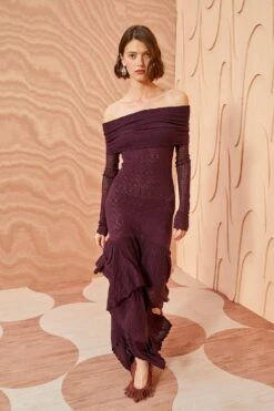 ULLA JOHNSON Ambrosia Dress - Mahogany 9 ULLA JOHNSON Ambrosia Dress - Mahogany -ULLA JOHNSON Outlet ULLA JOHNSON Ambrosia Dress MAHOGANY 01 MAIN