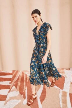 ULLA JOHNSON Arisa Dress - Moonlight Floral 7 ULLA JOHNSON Arisa Dress - Moonlight Floral -ULLA JOHNSON Outlet ULLA JOHNSON Arisa Dress MOONLIGHT FLORAL 03