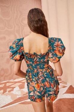 ULLA JOHNSON Arlo Playsuit - Delphinium 8 ULLA JOHNSON Arlo Playsuit - Delphinium -ULLA JOHNSON Outlet ULLA JOHNSON Arlo Playsuit DELPHINIUM 04