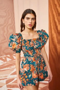 ULLA JOHNSON Arlo Playsuit - Delphinium 9 ULLA JOHNSON Arlo Playsuit - Delphinium -ULLA JOHNSON Outlet ULLA JOHNSON Arlo Playsuit DELPHINIUM 05