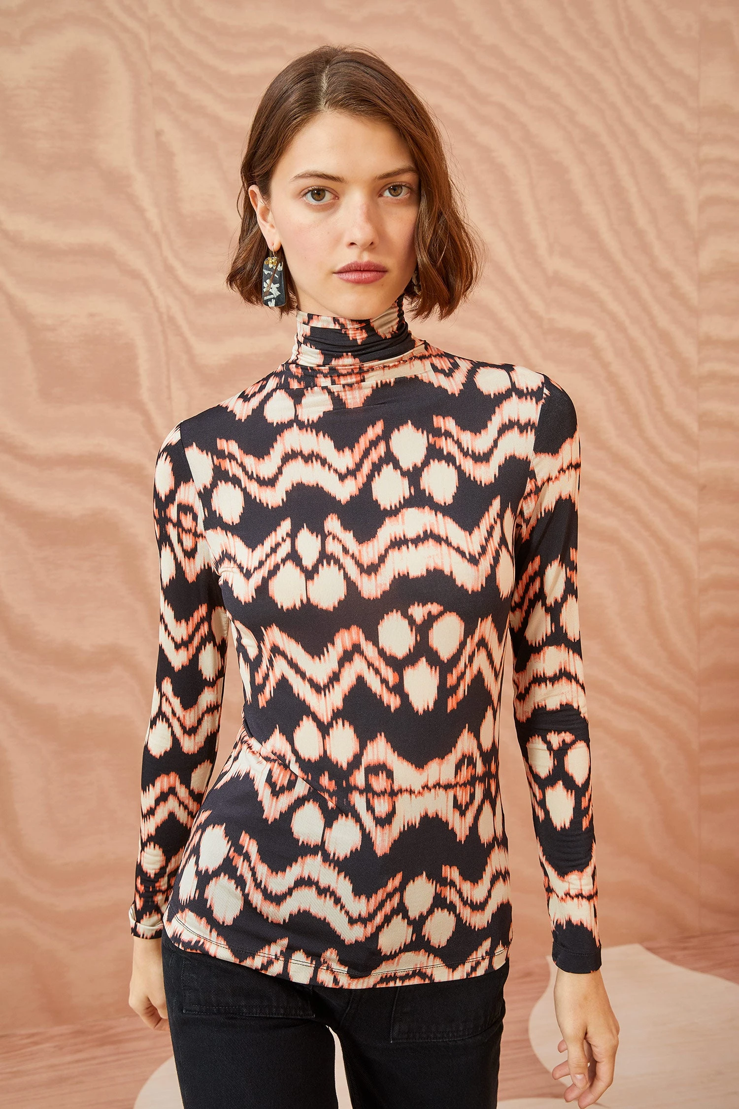 ULLA JOHNSON Aurelia Turtleneck - Obsidian 2 ULLA JOHNSON Aurelia Turtleneck - Obsidian - Image 2