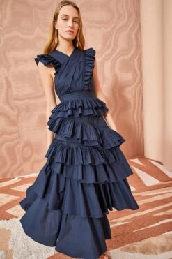 ULLA JOHNSON Aurore Dress - Midnight -ULLA JOHNSON Outlet ULLA JOHNSON Aurore Dress MIDNIGHT 03