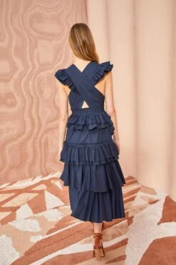 ULLA JOHNSON Aurore Dress - Midnight -ULLA JOHNSON Outlet ULLA JOHNSON Aurore Dress MIDNIGHT 04