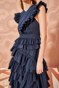 ULLA JOHNSON Aurore Dress - Midnight -ULLA JOHNSON Outlet ULLA JOHNSON Aurore Dress MIDNIGHT 05