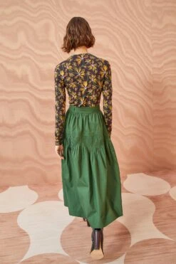 ULLA JOHNSON Blythe Skirt - Juniper -ULLA JOHNSON Outlet ULLA JOHNSON Blythe Skirt JUNIPER 04