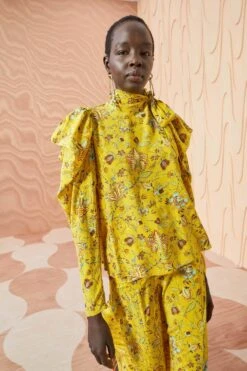 ULLA JOHNSON Brea Blouse - Mimosa -ULLA JOHNSON Outlet ULLA JOHNSON Brea Blouse MIMOSA 0005