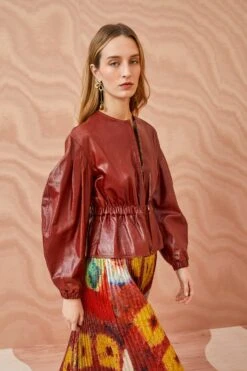 ULLA JOHNSON Briar Jacket - Mahogany -ULLA JOHNSON Outlet ULLA JOHNSON Briar Jacket MAHOGANY 02 ALT