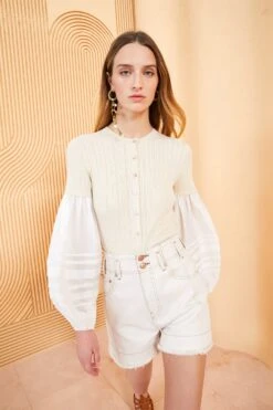 ULLA JOHNSON The Charlotte Short - Cowrie Wash 7 ULLA JOHNSON The Charlotte Short - Cowrie Wash -ULLA JOHNSON Outlet ULLA JOHNSON CHARLOTTE SHORT COWRIE 04