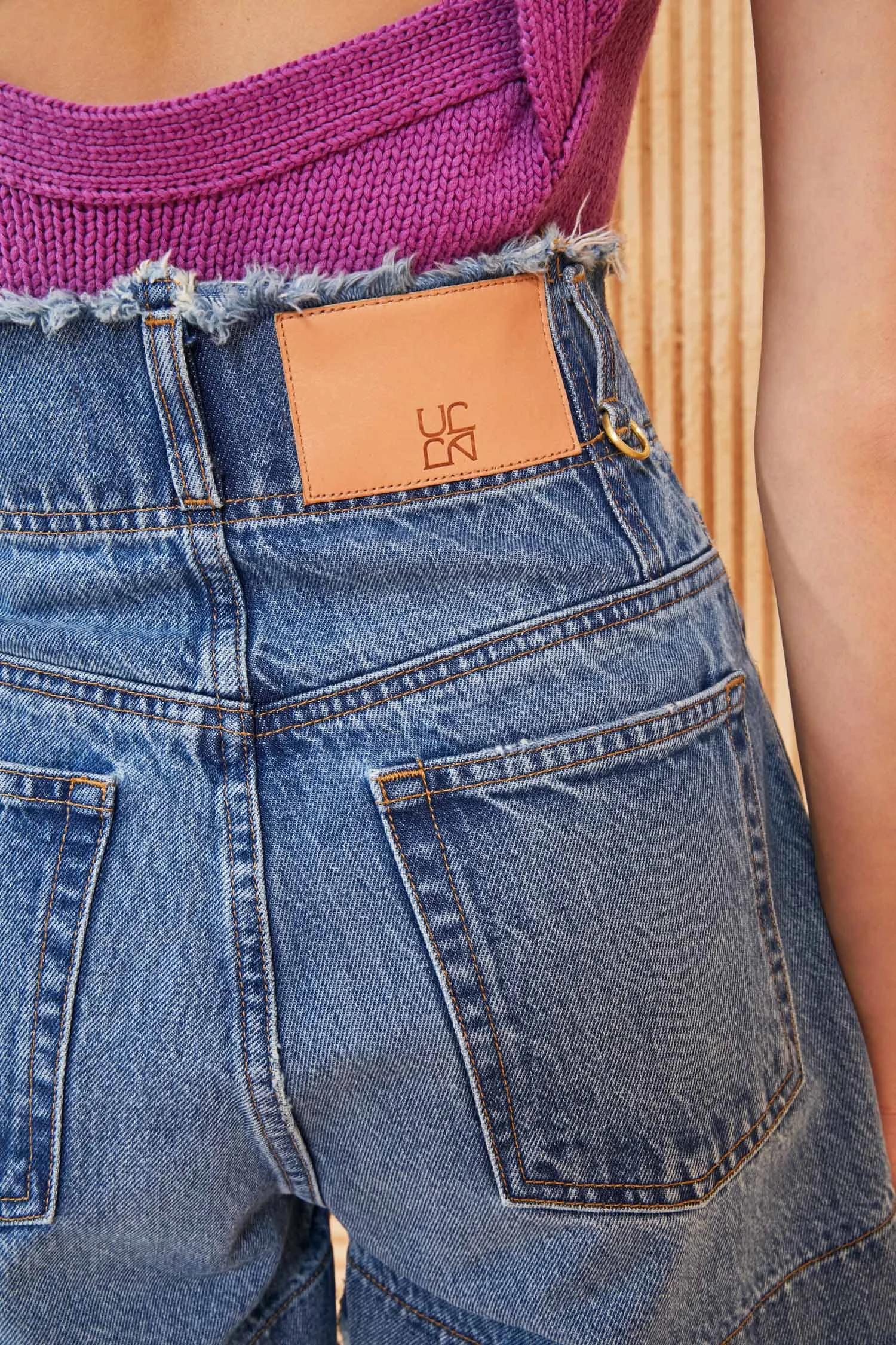 ULLA JOHNSON The Charlotte Short - Danube Medium Indigo Wash 5 ULLA JOHNSON The Charlotte Short - Danube Medium Indigo Wash - Image 5