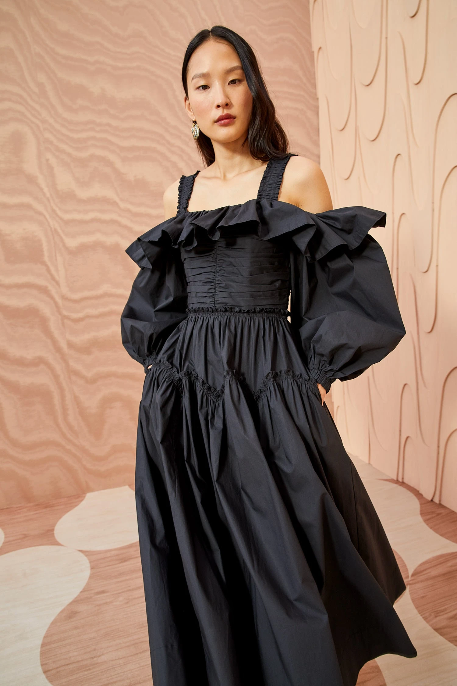 ULLA JOHNSON Caprice Dress - Noir 2 ULLA JOHNSON Caprice Dress - Noir - Image 2