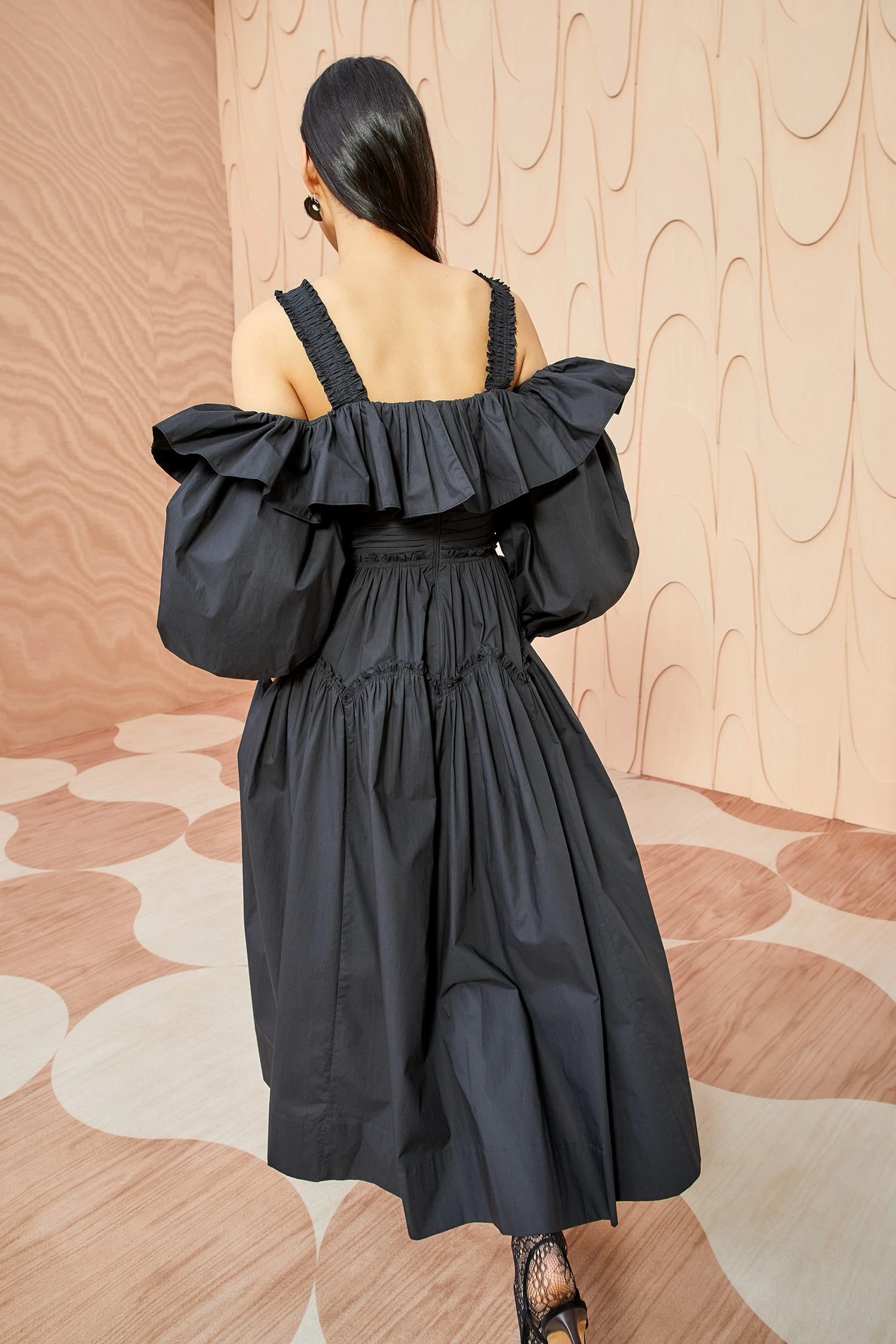 ULLA JOHNSON Caprice Dress - Noir 4 ULLA JOHNSON Caprice Dress - Noir - Image 4