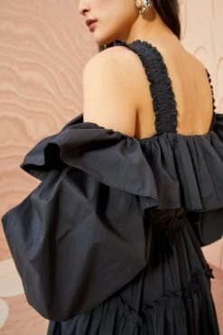 ULLA JOHNSON Caprice Dress - Noir 7 ULLA JOHNSON Caprice Dress - Noir -ULLA JOHNSON Outlet ULLA JOHNSON Caprice Dress NOIR 05