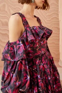 ULLA JOHNSON Caprice Dress - Zinnia 8 ULLA JOHNSON Caprice Dress - Zinnia -ULLA JOHNSON Outlet ULLA JOHNSON Caprice Dress ZINNIA 02 ALT