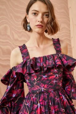 ULLA JOHNSON Caprice Dress - Zinnia 11 ULLA JOHNSON Caprice Dress - Zinnia -ULLA JOHNSON Outlet ULLA JOHNSON Caprice Dress ZINNIA 05