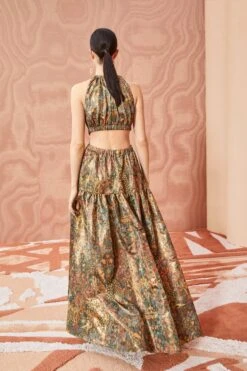 ULLA JOHNSON Celestina Gown - Woodland -ULLA JOHNSON Outlet ULLA JOHNSON Celestina Gown WOODLAND 0192