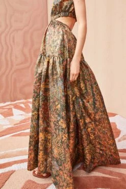 ULLA JOHNSON Celestina Gown - Woodland -ULLA JOHNSON Outlet ULLA JOHNSON Celestina Gown WOODLAND 02 ALT