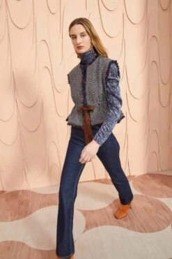 ULLA JOHNSON Clyde Vest - Graphite -ULLA JOHNSON Outlet ULLA JOHNSON Clyde Vest GRAPHITE 0097