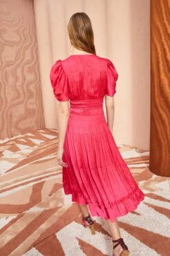 ULLA JOHNSON Daria Dress - Orchid -ULLA JOHNSON Outlet ULLA JOHNSON DARIA DRESS ORCHID 03