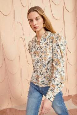 ULLA JOHNSON Dara Blouse - Gardenia -ULLA JOHNSON Outlet ULLA JOHNSON Dara Blouse GARDENIA 0044