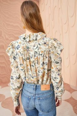 ULLA JOHNSON Dara Blouse - Gardenia -ULLA JOHNSON Outlet ULLA JOHNSON Dara Blouse GARDENIA 0157