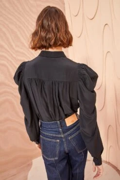 ULLA JOHNSON Dari Blouse - Noir 8 ULLA JOHNSON Dari Blouse - Noir -ULLA JOHNSON Outlet ULLA JOHNSON Dara Blouse NOIR 04
