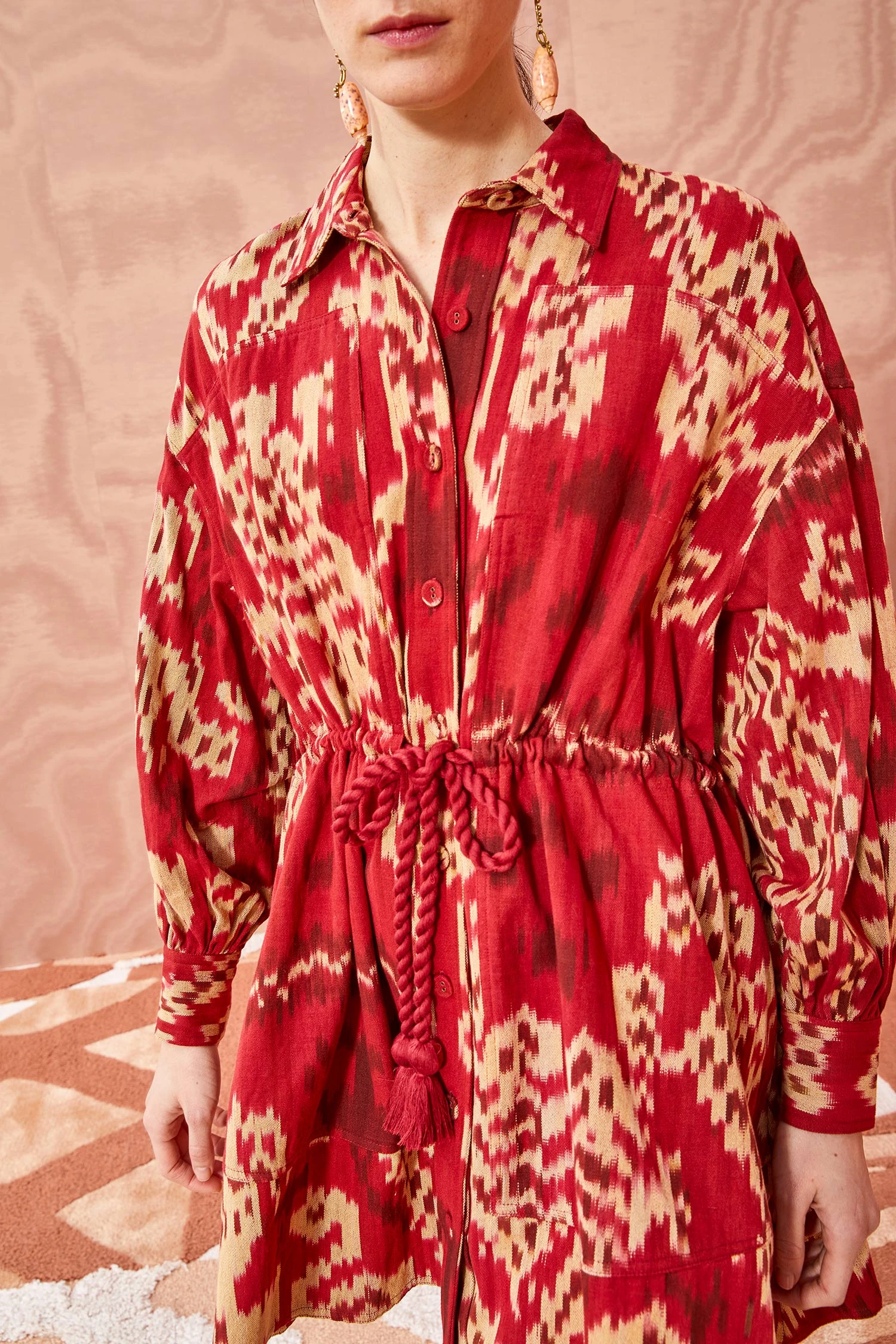 ULLA JOHNSON Dari Dress - Vermilion 2 ULLA JOHNSON Dari Dress - Vermilion - Image 2