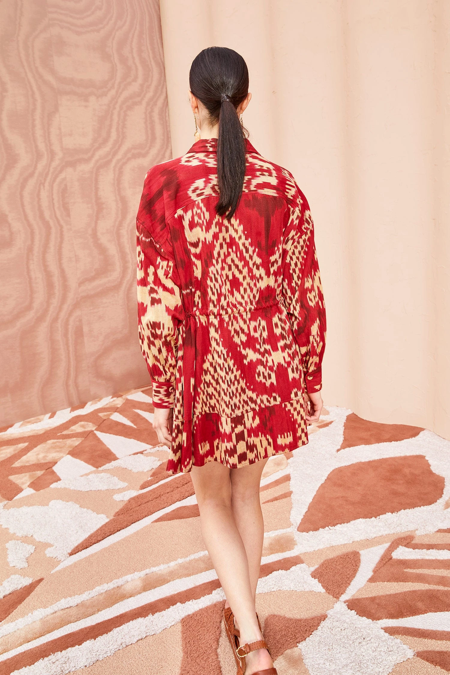 ULLA JOHNSON Dari Dress - Vermilion 3 ULLA JOHNSON Dari Dress - Vermilion - Image 3